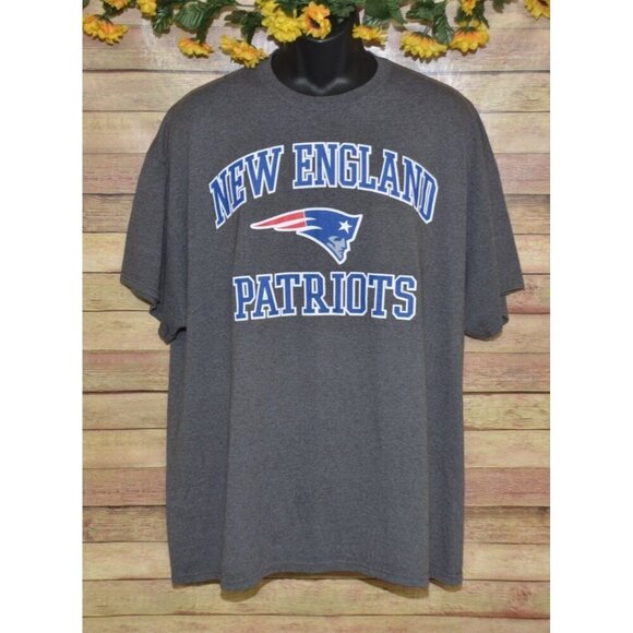 Majestic New England Patriots Gray Men's 2XL Football T-Shirt Fan Gear - Picture 1 of 5
